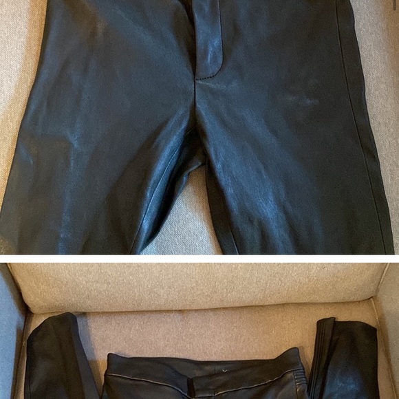 Yigal Azrouel Leather Pants - Black Size 0 13”W x 36”L - Mint - Picture 4 of 10